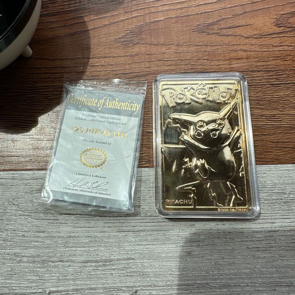 23 KT Gold Plated Pokémon Card- Pikachu - Picture 3 of 4
